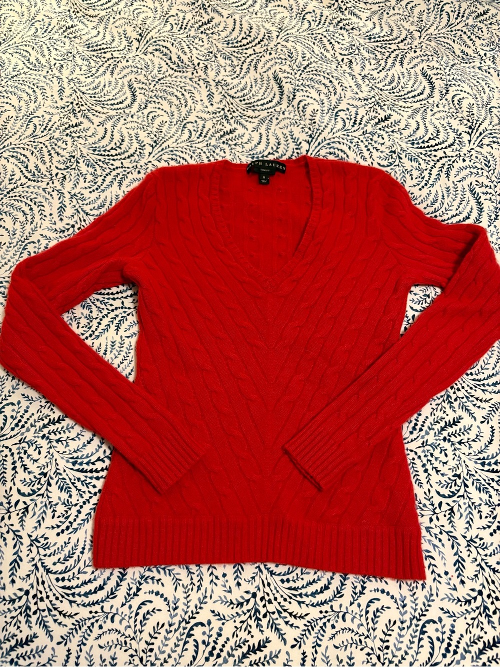Ralph Lauren Black Label Cable-Knit Slim Fit Cashmere